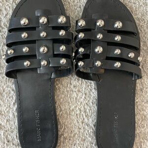 Marc Fisher Black Studded Women's Sandals